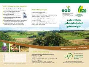 Flyer der EzG-BW in Zusammenarbeit mit der EAB