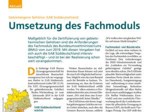 Umsetzung des Fachmoduls